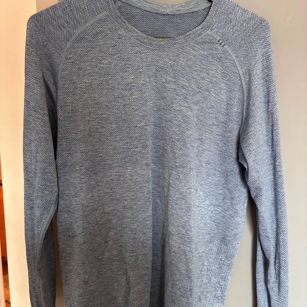 Blue Long Sleeve Knit Lululemon top